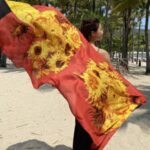 doek met zonnenbloemen