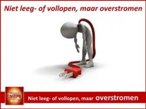 Niet leeg- of vollopen, maar overstromen